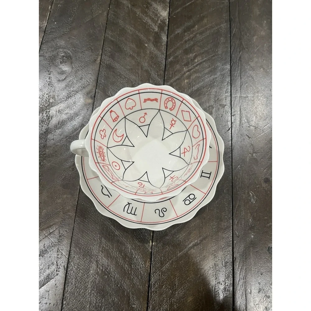 Vtg Cup Of Destiny Tea Leaf Fortune Telling‎ Jane Lyle Tasseography Cup Saucer